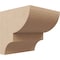 Ekena Millwork 4"W x 4"D x 4"H Wide Ridgewood Rough Cedar Woodgrain TimberThane Corbel, Primed Tan CORUR04X04X04RIDRCPR - alternate 1